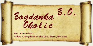 Bogdanka Okolić vizit kartica